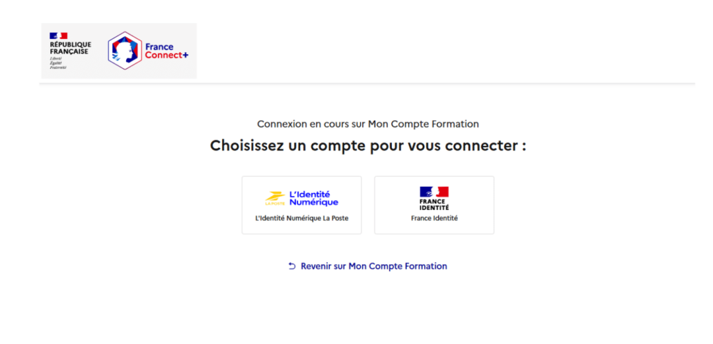 Connexion avec l'Identité numérique